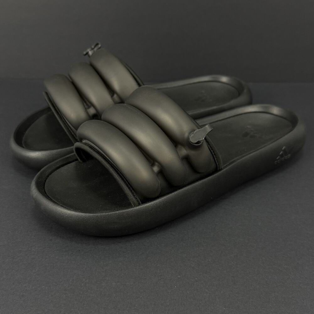 adidas Adilette Comfort Mono Slides Men’s Size 7 Black Sandals NEW